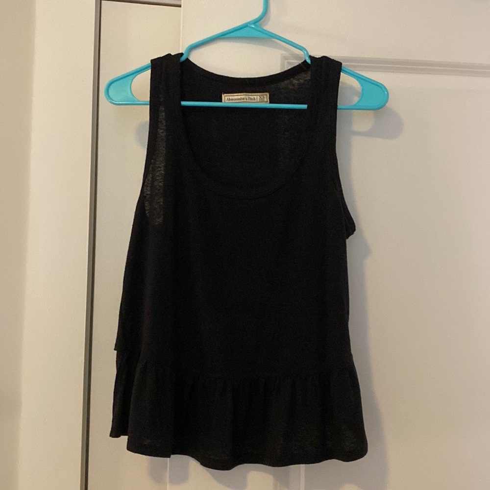 XS Abercrombie & Fitch black tank top.